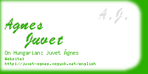 agnes juvet business card