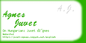 agnes juvet business card